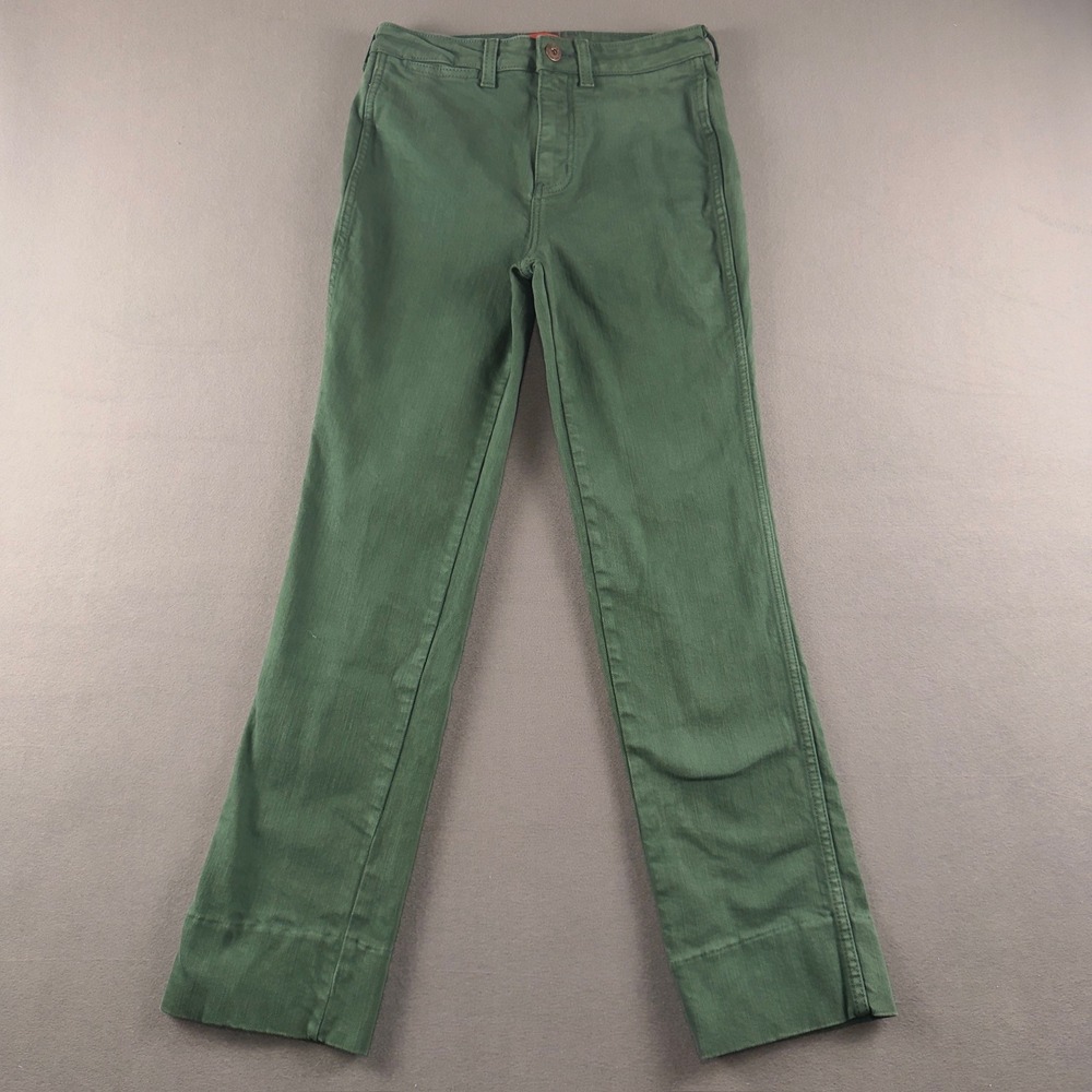 Johnny Was Sasson Sancere Straight Leg Jean Dark Sea Green 26 RD2024-9